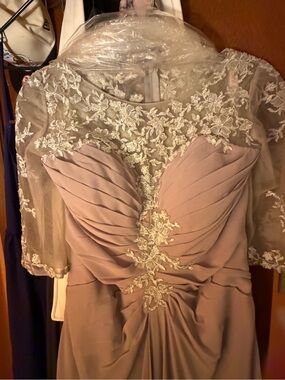 JJs HOUSE NWT Lace-Detail Evening Dress